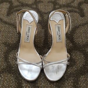 Jimmy Choo Silver Slingbacks